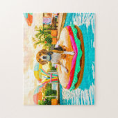 Beagles op de hamburger drijver legpuzzel (Verticaal)