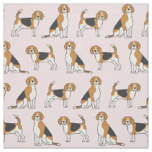 Beagles op roze stof
