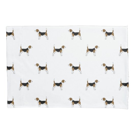 Beagles Pattern Kussensloop (Voorkant)