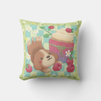 Beagle's picknickdag met framboos cupcake kussen