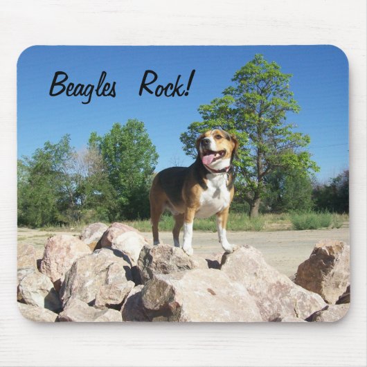 Beagles Rock Muismat met Cooper (Voorkant)