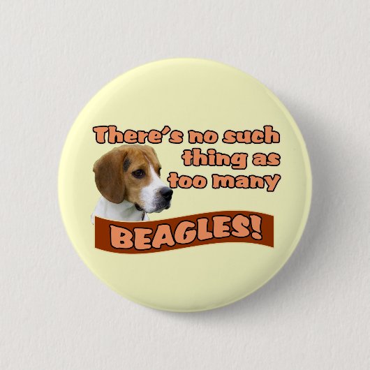 BEAGLES RONDE BUTTON 5,7 CM (Voorkant)