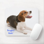 Beagles Rule Happy Beagle Mousepad Muismat (Met muis)