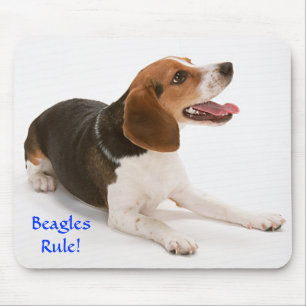 Beagles Rule Happy Beagle Mousepad Muismat