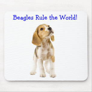 Beagles Rulen de Wereld Puppy Muismat