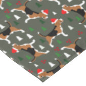 Beagles Santa Hats Kerstfeestdag feestdag feesteli Tafelkleed (Gekanteld)