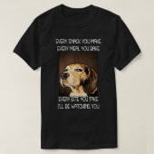 Beagles T Ik zal je volgen T-shirt (Design voorkant)