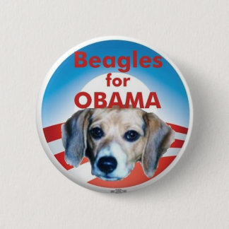 Beagles voor Obama Ronde Button 5,7 Cm