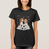 Beagles  with soccer ball for Valentine's Day T-shirt (Voorkant)