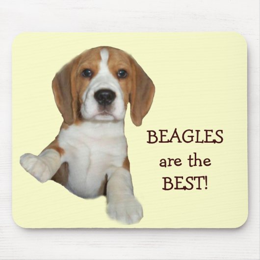 Beagles zijn de beste Mousepad Muismat (Voorkant)