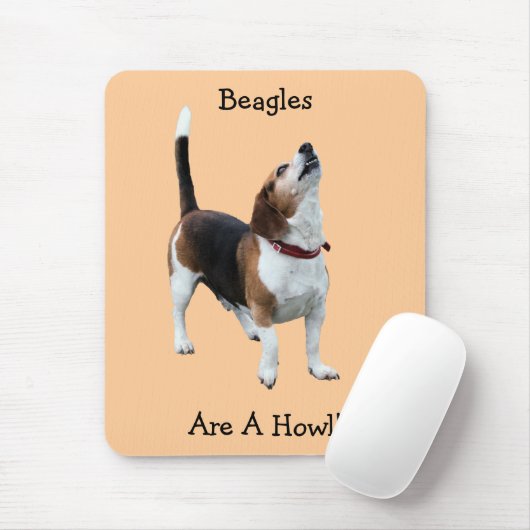 Beagles zijn een howl Funny Dog Mousepad Muismat (Met muis)