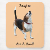 Beagles zijn een howl Funny Dog Mousepad Muismat (Voorkant)