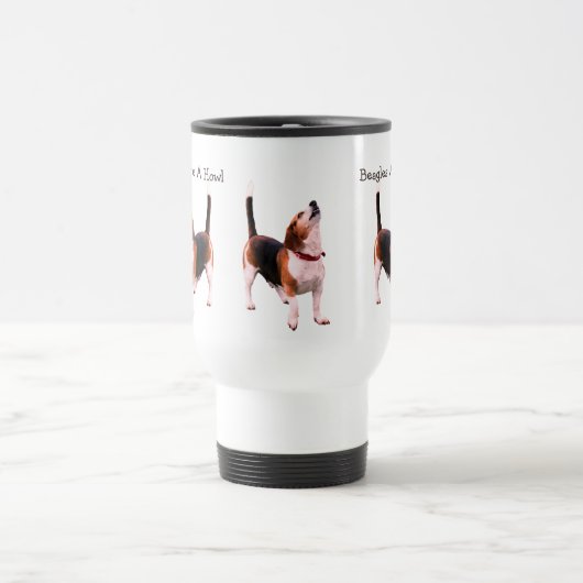 Beagles zijn een howlerende Hondenliefhebber Reisbeker (Center)