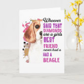 Beagles zijn een meisjes beste vriend grappige hon kaart (Gele Bloem)