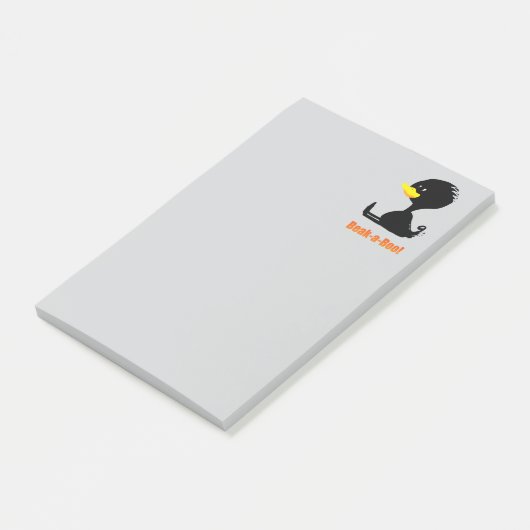 Beak-a-Boo! Cute Cartoon Duck with Funny Pun Post-it® Notes (Schuin)