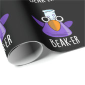 Beak-er Funny Chemistry Pun Dark BG Cadeaupapier (Rol Hoek)
