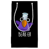 Beak-er Funny Chemistry Pun Dark BG Klein Cadeauzakje (Voorkant)