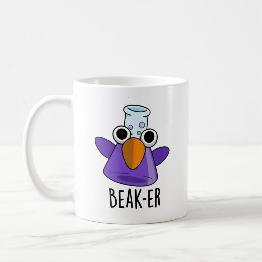 Beak-er Funny Chemistry Pun Koffiemok (Links)