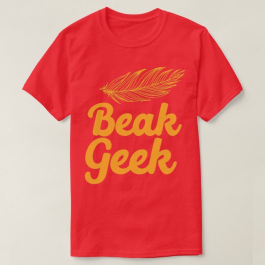 Beak Geek met veren T-shirt (Design voorkant)