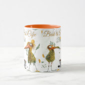 Beak to Beak koffiepauze - Funny Bird Coffee Mok (Midden)