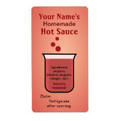 Beaker Personalized Hot Sauce Labels Template (Voorkant)