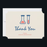Beaker & Test Tube Science Dank je wel Bedankkaart<br><div class="desc">Dank je wel met een schattige tekening van een reageerbuis en een bekerglas. Ideaal voor wetenschappelijke liefhebbers.</div>