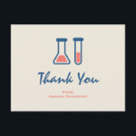 Beaker & Test Tube Science Dank je wel Briefkaart<br><div class="desc">Dank je briefkaart met een schattige tekening van een reageerbuis en bekerglas. Ideaal voor wetenschappelijke liefhebbers.</div>