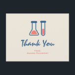 Beaker & Test Tube Science Dank je wel Briefkaart<br><div class="desc">Dank je briefkaart met een schattige tekening van een reageerbuis en bekerglas. Ideaal voor wetenschappelijke liefhebbers.</div>