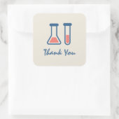 Beaker & Test Tube Science Dank je wel Vierkante Sticker (Tas)