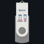 Beaker & Test Tube Science Geëerd<br><div class="desc">USB-drive met een schattige tekening van een reageerbuis en een bekerglas. Ideaal voor soorten wetenschap.</div>