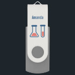 Beaker & Test Tube Science Geëerd<br><div class="desc">USB-drive met een schattige tekening van een reageerbuis en een bekerglas. Ideaal voor soorten wetenschap.</div>
