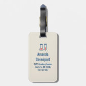 Beaker & Test Tube Science Geëerd Bagagelabel (Achterkant verticaal)