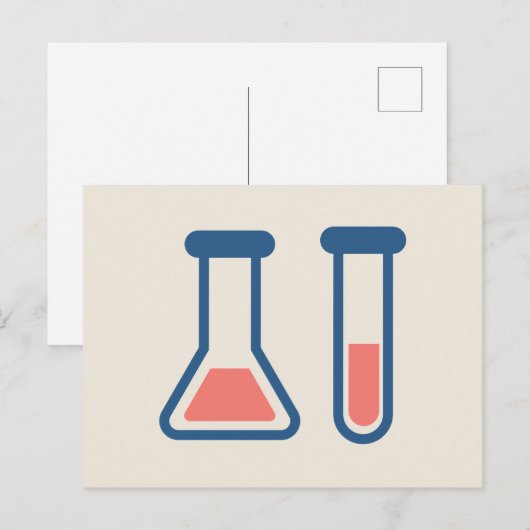 Beaker & Test Tube Science Geëerd Briefkaart (Voorkant / Achterkant)