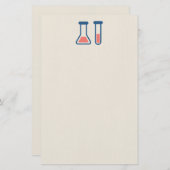 Beaker & Test Tube Science Geëerd Briefpapier (Voorkant / Achterkant)