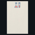 Beaker & Test Tube Science Geëerd Briefpapier<br><div class="desc">Papier voor bakkerij met een schattige tekening van een reageerbuis en een bekerglas. Ideaal voor soorten wetenschap.</div>