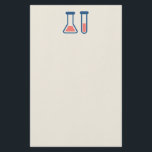 Beaker & Test Tube Science Geëerd Briefpapier<br><div class="desc">Papier voor bakkerij met een schattige tekening van een reageerbuis en een bekerglas. Ideaal voor soorten wetenschap.</div>