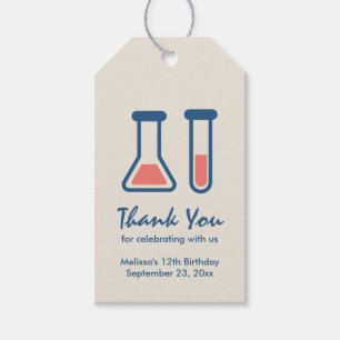 Beaker & Test Tube Science Geëerd Cadeaulabel