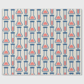 Beaker & Test Tube Science Geëerd Cadeaupapier (Vlak)