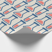 Beaker & Test Tube Science Geëerd Cadeaupapier (Hoek)