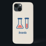Beaker & Test Tube Science Geëerd Case-Mate iPhone Case<br><div class="desc">Een telefoonbehuizing met een schattige tekening van een reageerbuis en een bekerglas. Ideaal voor soorten wetenschap.</div>