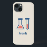 Beaker & Test Tube Science Geëerd Case-Mate iPhone Case<br><div class="desc">Een telefoonbehuizing met een schattige tekening van een reageerbuis en een bekerglas. Ideaal voor soorten wetenschap.</div>