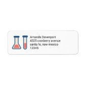 Beaker & Test Tube Science Geëerd Etiket (Voorkant)