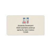 Beaker & Test Tube Science Geëerd Etiket (Voorkant)