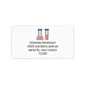 Beaker & Test Tube Science Geëerd Etiket (Voorkant)