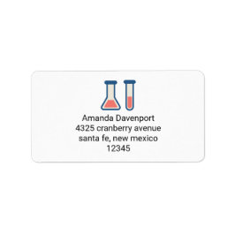 Beaker & Test Tube Science Geëerd Etiket