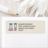 Beaker & Test Tube Science Geëerd Etiket (Insitu)