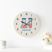 Beaker & Test Tube Science Geëerd Grote Klok (Huis)