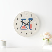 Beaker & Test Tube Science Geëerd Grote Klok (Huis)