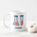 Beaker & Test Tube Science Geëerd Koffiemok<br><div class="desc">Een mok met een schattige tekening van een reageerbuis en een bekerglas. Ideaal voor soorten wetenschap.</div>