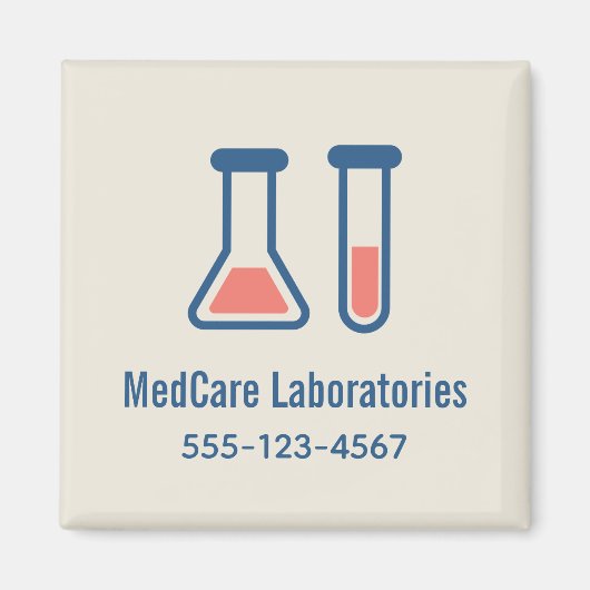 Beaker & Test Tube Science Geëerd Magneet (Voorkant)